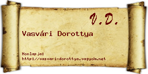 Vasvári Dorottya névjegykártya